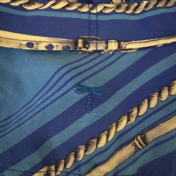 Tyler Boe 100% Silk Chain Print Tina Blouse - Picture 9 of 11